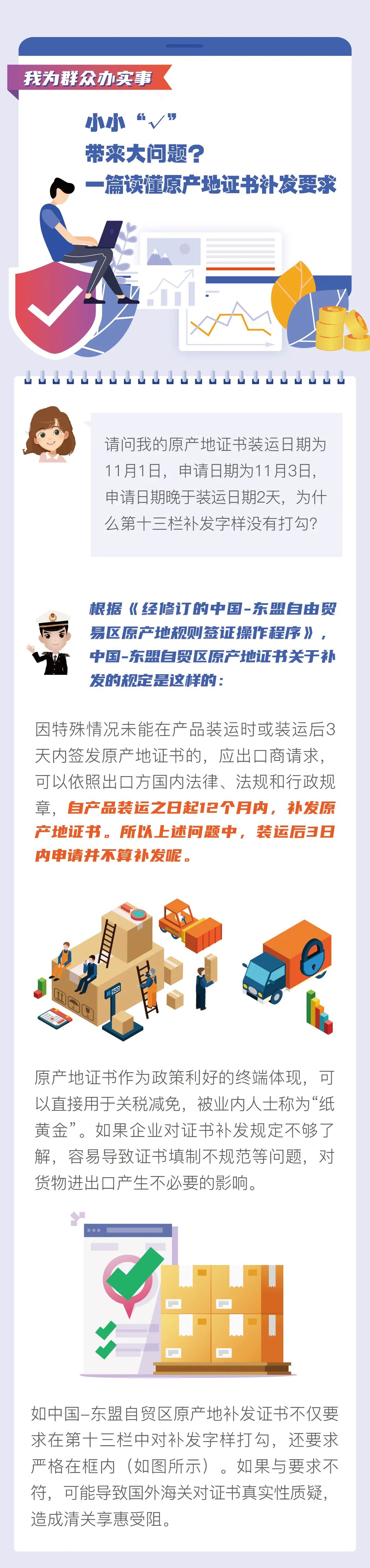 海关干货：各类协定原产地证书补发规定汇总