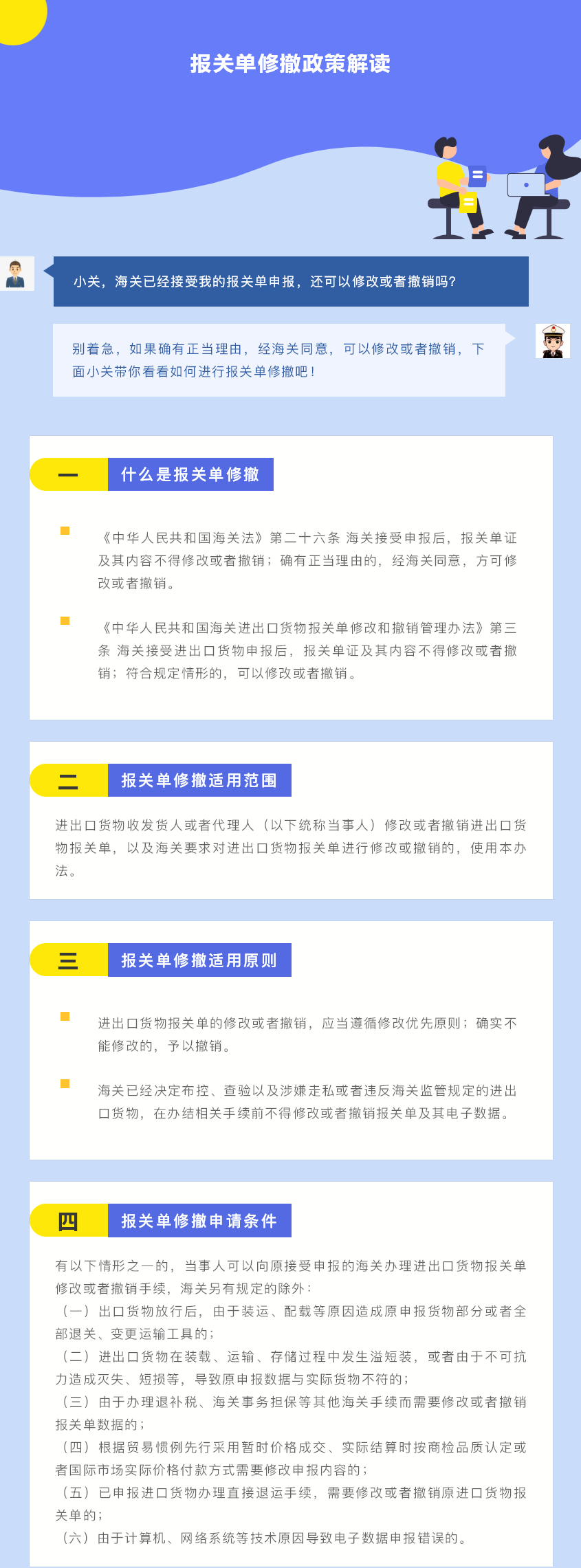 一文相识报关单批改或撤销政策