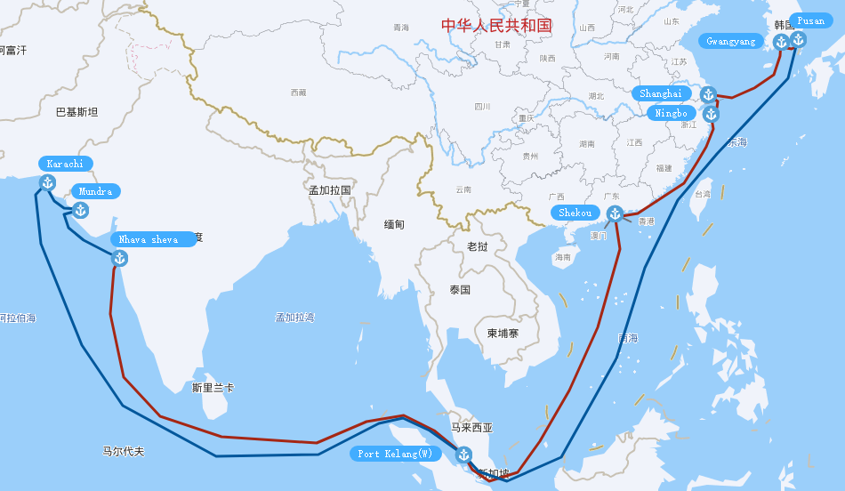 1675933649487648 航路快讯!2月底TSL将参与这条长锦、兴亚共舱的印度直航